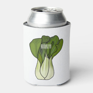 Bok choy cartoon illustratie blikjeskoeler