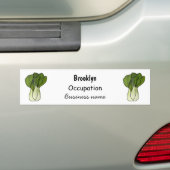 Bok choy cartoon illustratie bumpersticker (Op auto)