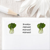 Bok choy cartoon illustratie etiket (Insitu)