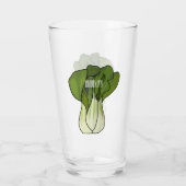 Bok choy cartoon illustratie glas (Achterkant)