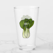 Bok choy cartoon illustratie glas (Voorkant)