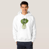 Bok choy cartoon illustratie hoodie (Voorkant volledig)