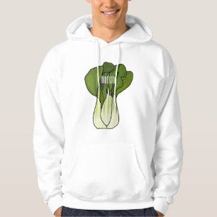 Bok choy cartoon illustratie hoodie