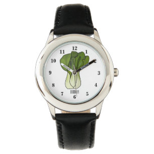 Bok choy cartoon illustratie horloge
