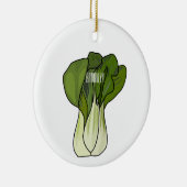 Bok choy cartoon illustratie keramisch ornament (Rechts)