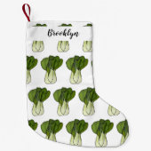 Bok choy cartoon illustratie kleine kerstsok (Voorkant)