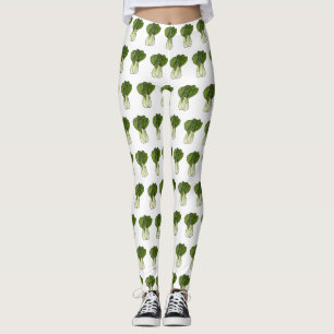 Bok choy cartoon illustratie leggings