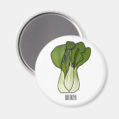 Bok choy cartoon illustratie magneet (Voorkant / Achterkant)