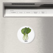 Bok choy cartoon illustratie magneet (Insitu (Vaatwasser))