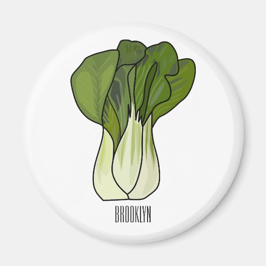 Bok choy cartoon illustratie magneet (Voorkant)