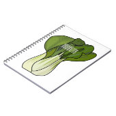 Bok choy cartoon illustratie notitieboek (Linkerzijde)