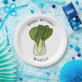 Bok choy cartoon illustratie papieren bordje (Feest)