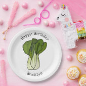 Bok choy cartoon illustratie papieren bordje (Feest)