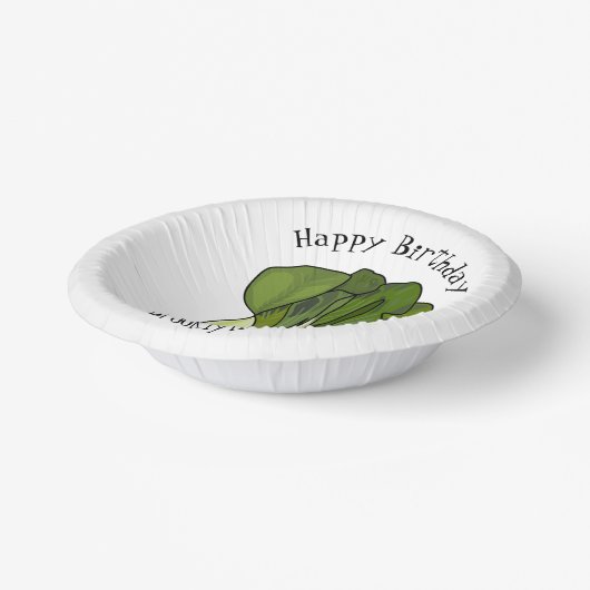 Bok choy cartoon illustratie papieren kommen (Gebogen)