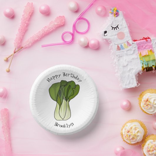 Bok choy cartoon illustratie papieren kommen (Feest)