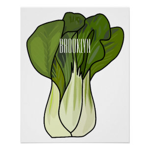 Bok choy cartoon illustratie perfect poster