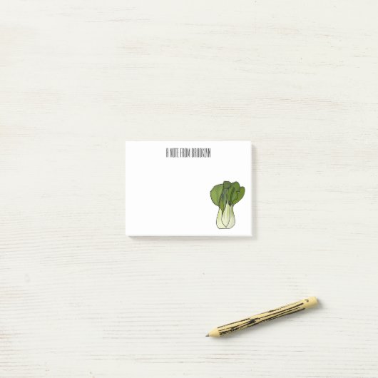 Bok choy cartoon illustratie post-it® notes (Op bureau)