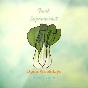 Bok choy cartoon illustratie raamsticker