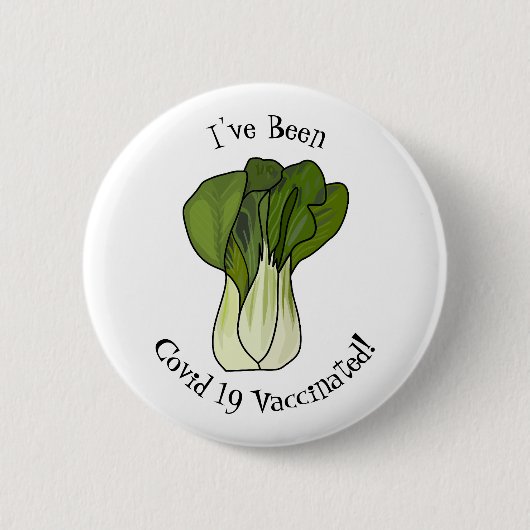 Bok choy cartoon illustratie ronde button 5,7 cm (Voorkant)