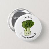Bok choy cartoon illustratie ronde button 5,7 cm (Voorkant /achterkant)