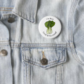 Bok choy cartoon illustratie ronde button 5,7 cm (In situ)