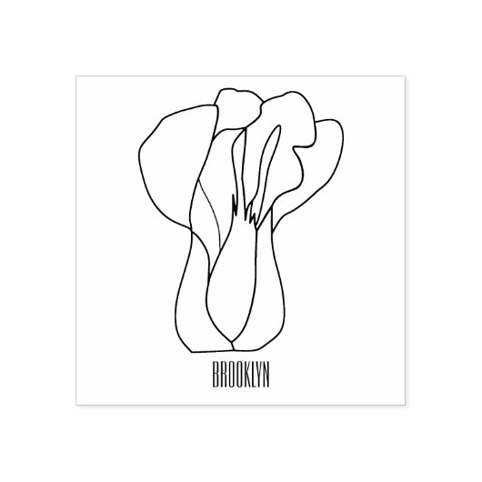 Bok choy cartoon illustratie rubberstempel (Afrduk)