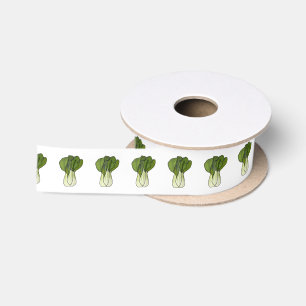Bok choy cartoon illustratie satijnen lint