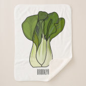 Bok choy cartoon illustratie sherpa deken (Voorkant)