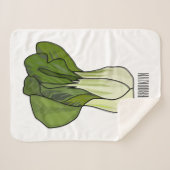 Bok choy cartoon illustratie sherpa deken (Voorkant (horizontaal))
