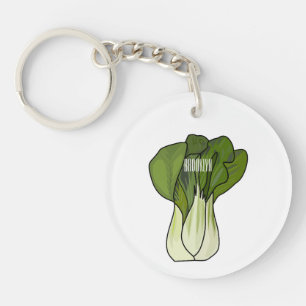Bok choy cartoon illustratie sleutelhanger