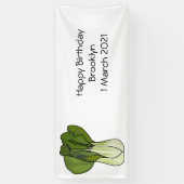 Bok choy cartoon illustratie spandoek (Verticaal)
