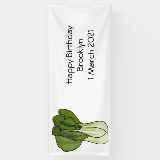 Bok choy cartoon illustratie spandoek (Verticaal)