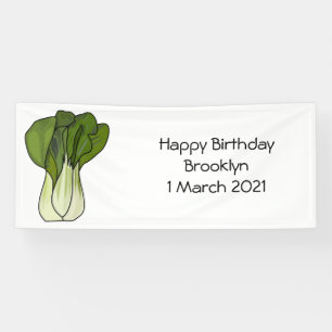 Bok choy cartoon illustratie spandoek