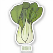 Bok choy cartoon illustratie sticker (Voorkant)