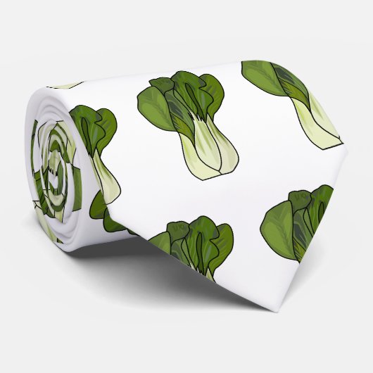 Bok choy cartoon illustratie stropdas (Opgerold)