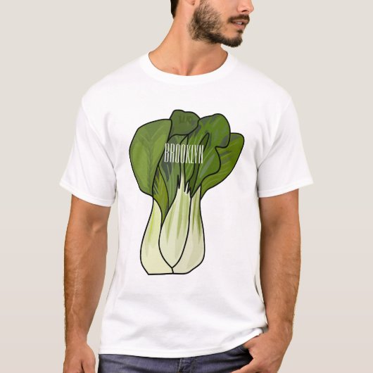 Bok choy cartoon illustratie t-shirt (Voorkant)