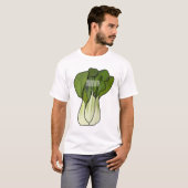 Bok choy cartoon illustratie t-shirt (Voorkant volledig)