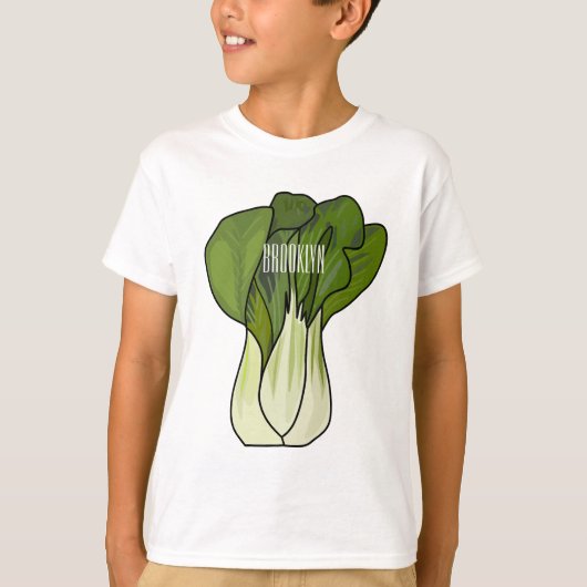Bok choy cartoon illustratie t-shirt (Voorkant)