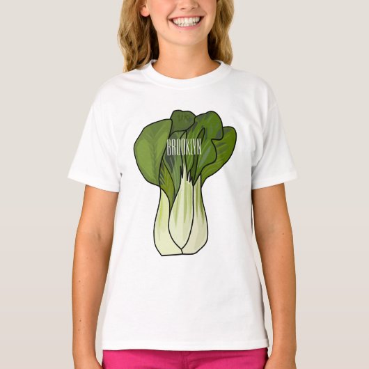 Bok choy cartoon illustratie t-shirt (Voorkant)