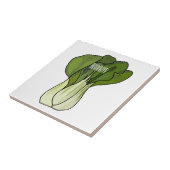 Bok choy cartoon illustratie tegeltje (Zijkant)