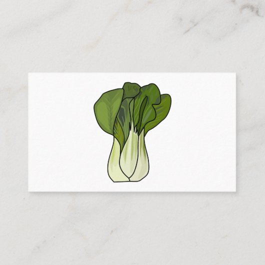 Bok choy cartoon illustratie visitekaartje (Achterkant)