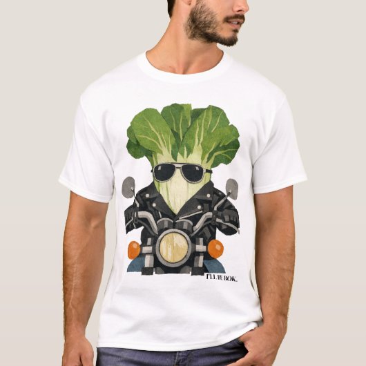 Bok Choy en Bad to the Bone T-shirt (Voorkant)