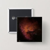 Bok Globules in NGC 281 Vierkante Button 5,1 Cm (Voorkant /achterkant)