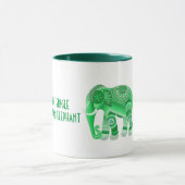BOK met COOLE GROENE OLIFANT Mok (Midden)