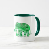 BOK met COOLE GROENE OLIFANT Mok (Voorkant rechts)