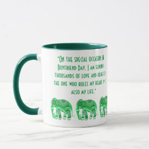 BOK met COOLE GROENE OLIFANTEN voor vriend Mok