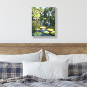 Bok Tower Gardens Florida Giant Water Lily Pads Canvas Afdruk (Insitu (Slaapkamer))