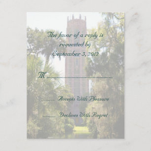 Bok Tower Wedding RSVP Persoonlijk Kaartje