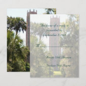 Bok Tower Wedding RSVP Persoonlijk Kaartje (Voorkant / Achterkant)