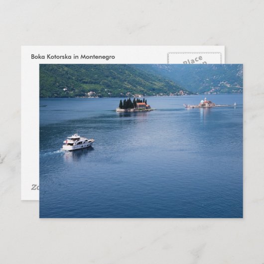 Boka Kotorska in Montenegro Briefkaart (Voorkant / Achterkant)
